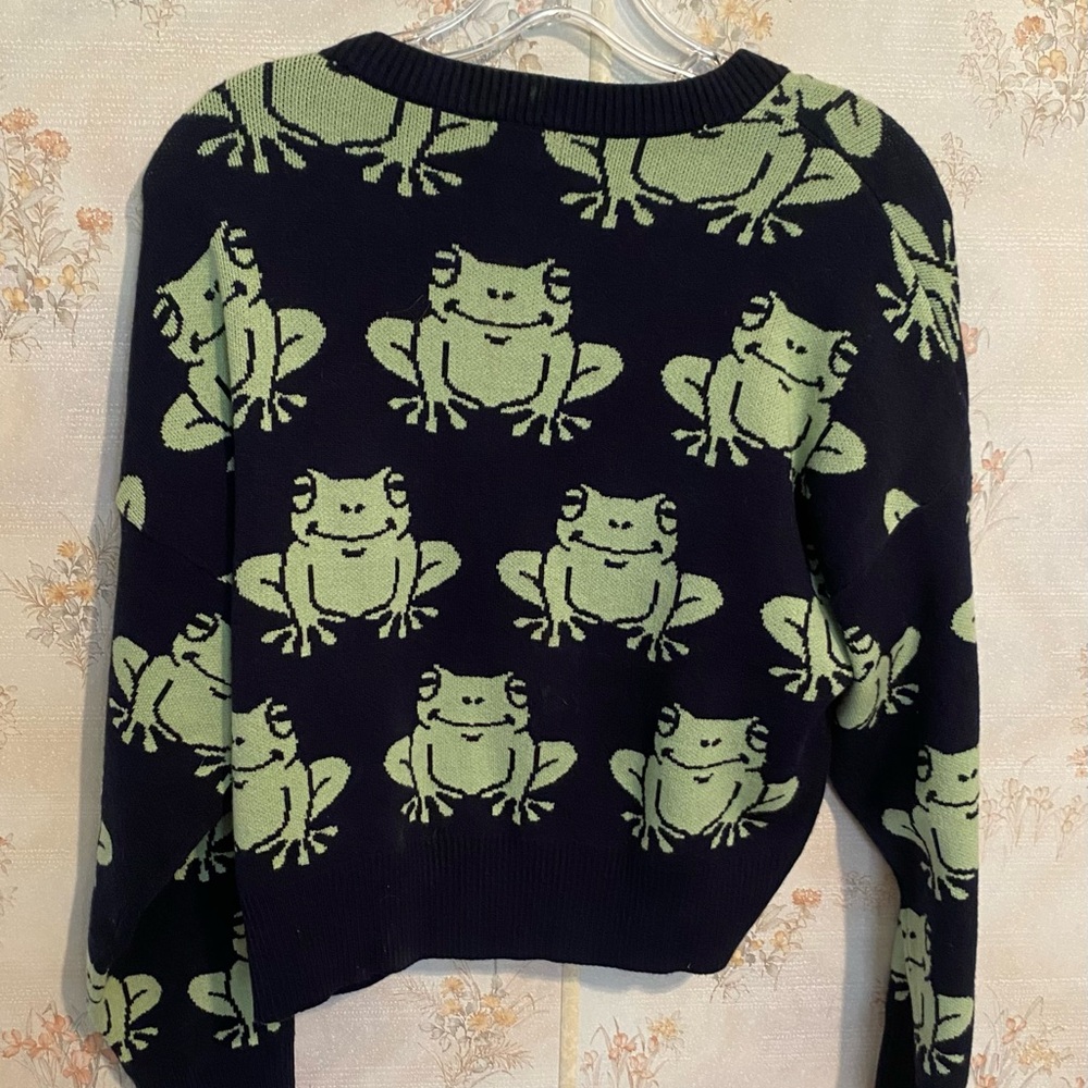 Originality Frog Pattern Sweater - Picture 2 of 4
